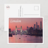 England - London - Themse - Postkarte (Vorne/Hinten)