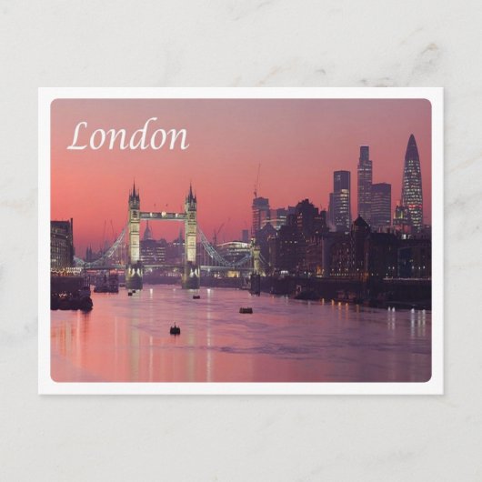 England - London - Themse - Postkarte (Vorderseite)