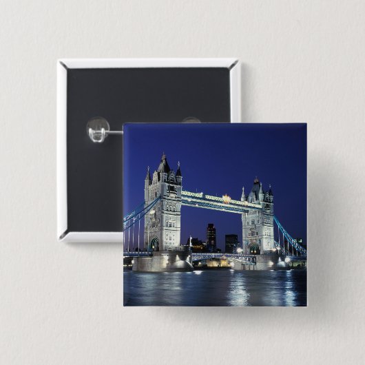 England, London, Tower Bridge 3 Button (Vorne & Hinten)