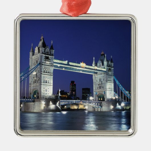 England, London, Tower Bridge 3 Silbernes Ornament (Vorne)