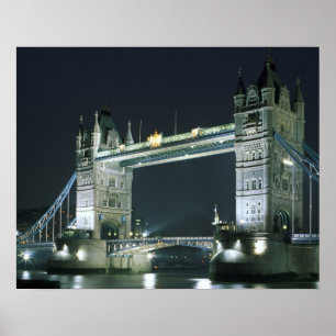 England, London, Tower Bridge. Poster