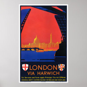 England London Vintage Travel Poster
