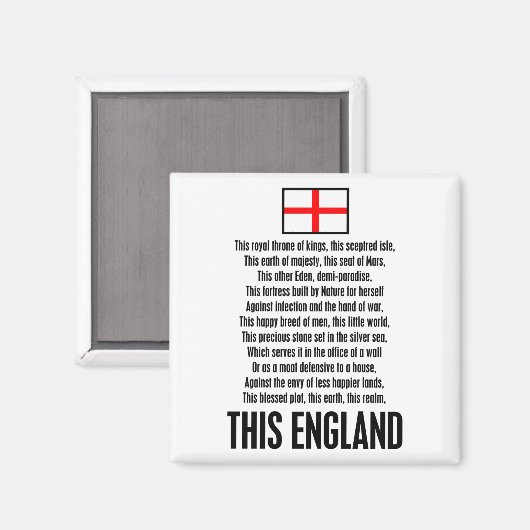 England Magnet (Vorderseite/Rückseite)