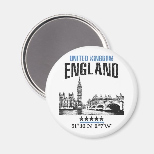 England Magnet (Vorderseite/Rückseite)