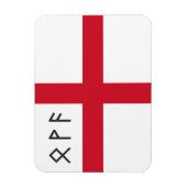 England Magnet - Flagge mit angelsächsischen Runen (Vertikal)