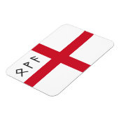 England Magnet - Flagge mit angelsächsischen Runen (Linke Seite)
