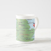 "England Map" Knochen China Cup Porzellantasse (Vorderseite Rechts)