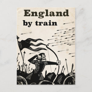 England Mit dem Zug Vintage Reiseplakat Postkarte