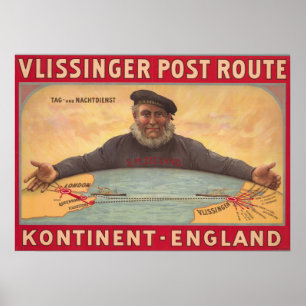 England-Netherlands Häfen Poster