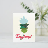 England Oak Leaf Reiseplakat Postkarte (Stehend Vorderseite)