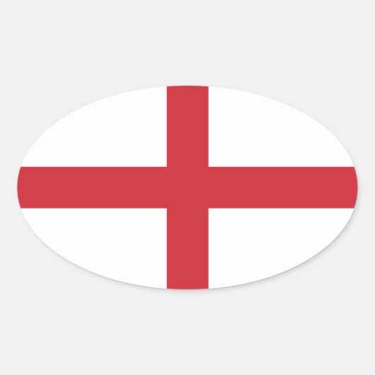England Ovaler Aufkleber (Vorderseite)