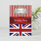 England Party Einladung Red White Blue V2 (Stehend Vorderseite)