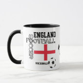 ENGLAND Personalisiert Fußball Tasse (Links)