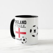 ENGLAND Personalisiert Fußball Tasse (Vorderseite Links)