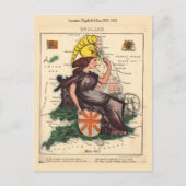 England Pictorial maps Postcard Postkarte (Vorderseite)