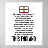 England Poster (Vorne)