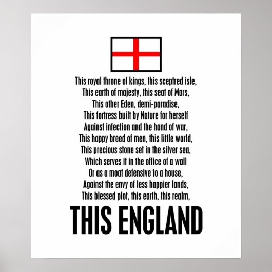England Poster (Vorne)