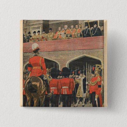 England, Proklamation des neuen Königs George V Button (Vorderseite)
