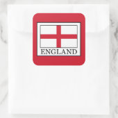 England Quadratischer Aufkleber (Tasche)