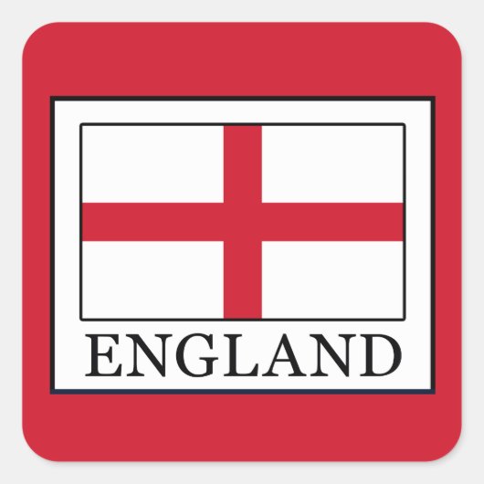 England Quadratischer Aufkleber (Vorderseite)