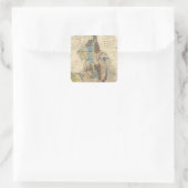 England Quadratischer Aufkleber (Tasche)