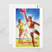 England Ramsgate Restured Vintage Travel Poster Postkarte (Vorne/Hinten)