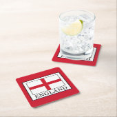 England Rechteckiger Pappuntersetzer (Vor Ort)