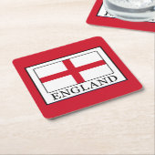 England Rechteckiger Pappuntersetzer (angewinkelt)