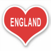 ENGLAND Red Liebe Heart Vinyl Sticker (Vorderseite)