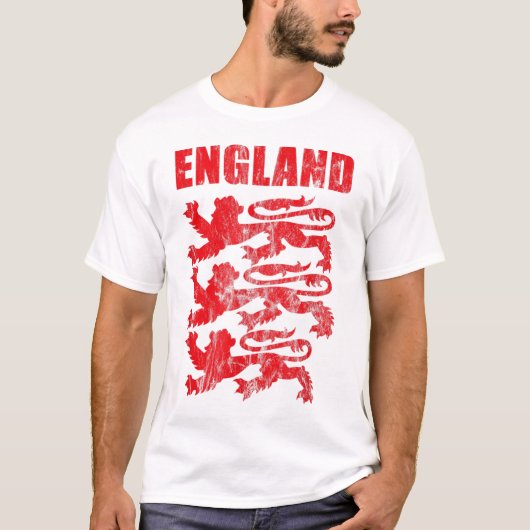 England Red Lion Outfit Gift Soccer Player Jersey T-Shirt (Vorderseite)
