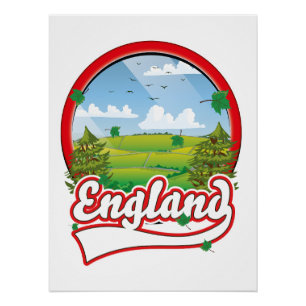 England Reiselogo Poster