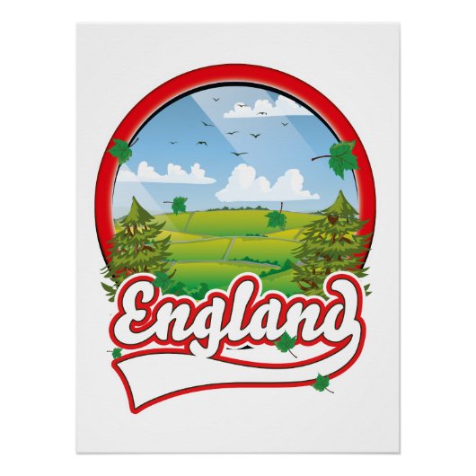 England Reiselogo Poster (Vorderseite)