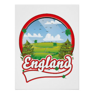 England Reiselogo Poster