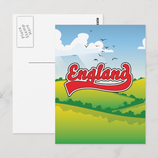 England Reiseplakat Landschaften Postkarte (Vorne/Hinten)