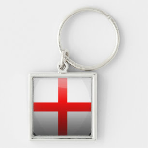 England Retro Glass Schlüsselanhänger
