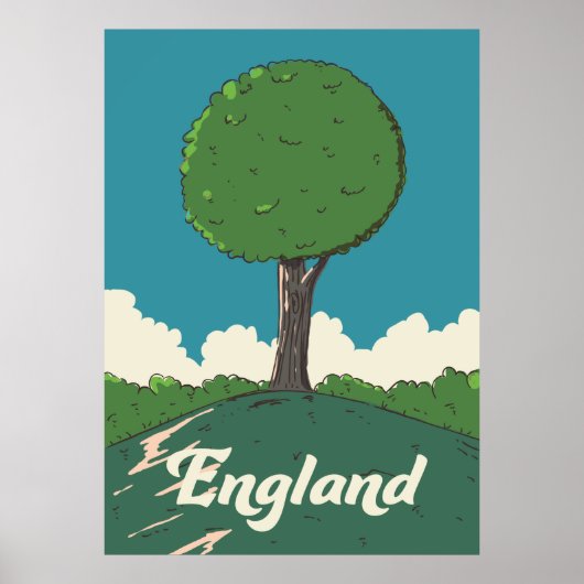 England Retro Reiseplakat Poster (Vorne)