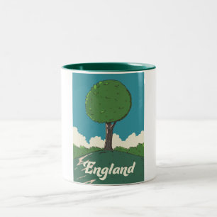 England Retro Reiseplakat Zweifarbige Tasse