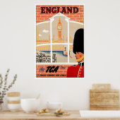 England Retro Travel Poster (Küche)