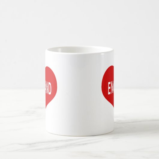 ENGLAND Rotes Liebe Herz Kaffeetasse (Mittel)