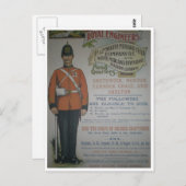 England Royal Engineers Rekrutierungspaket 1890 Postkarte (Vorne/Hinten)