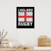 England Rugby English Flag Poster (Küche)