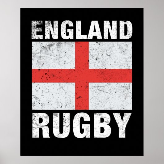England Rugby English Flag Poster (Vorne)