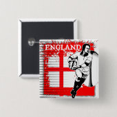 England-Rugby-Knopf Button (Vorne & Hinten)