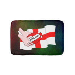 England Rugby Team Unterstützer Flag mit Ball Badematte