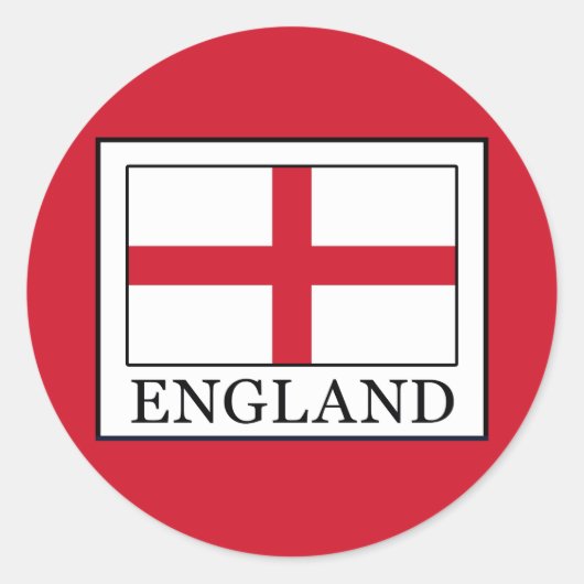 England Runder Aufkleber (Vorderseite)
