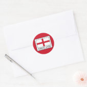 England Runder Aufkleber (Umschlag)