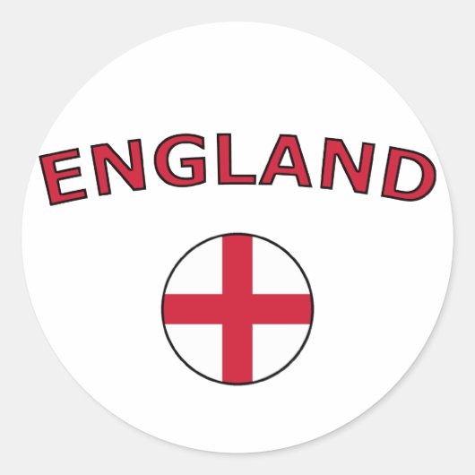 England Runder Aufkleber (Vorderseite)