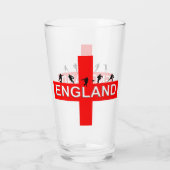 England Saint George Rugby Male Silhouetten Glas (Rückseite)