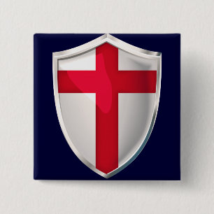 England Schild Button