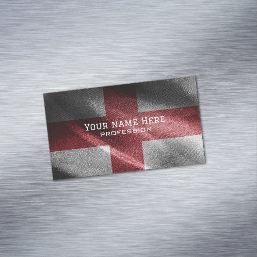 England-Seidenflagge Magnetische Visitenkarte (Beispiel)